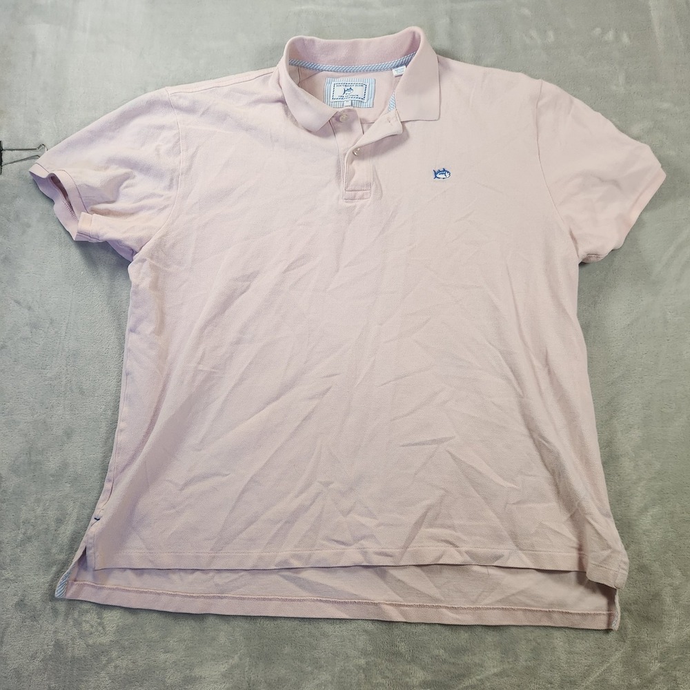 Southern Tide Organic Cotton Pique Polo Shirt Pink Men's Size XL